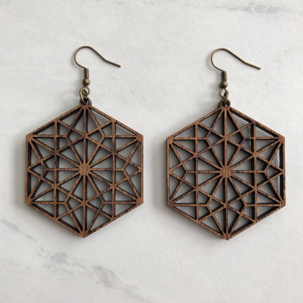Wooden Asanoah Earrings
